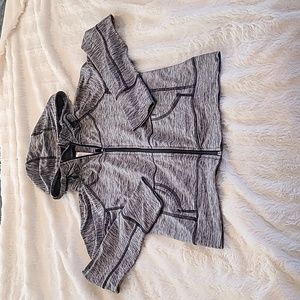 Girl's heather gray zip up hoodie